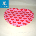 Love Printing Plastic Plates And Dishes For Valentine's Day